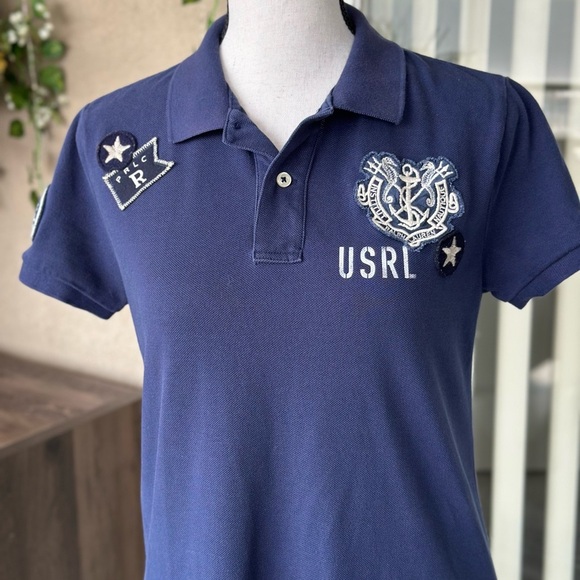 Polo by Ralph Lauren Navy Midi Dress with Patch Accents - Picture 2 of 9